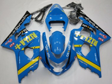 Großhandel Suzuki GSXR 600 / GSXR 750 Motorrad Verkleidung 2004-2005 - Blau Gold Schwarz Rizla