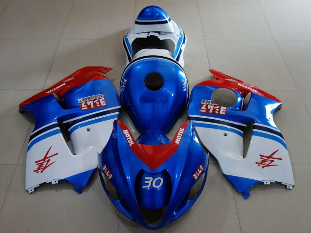 Großhandel Suzuki GSXR 1300 Motorrad Verkleidung 1996-2007 - Blau Weiss Rot