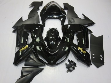 Großhandel Kawasaki ZX10R Motorrad Verkleidung 2006-2007 - Glanzendes Schwarz Matt Schwarz und Gold