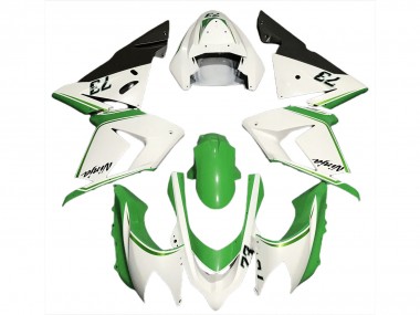 Großhandel Kawasaki ZX10R Motorrad Verkleidung 2004-2005 - Glanzendes Weiss Grun