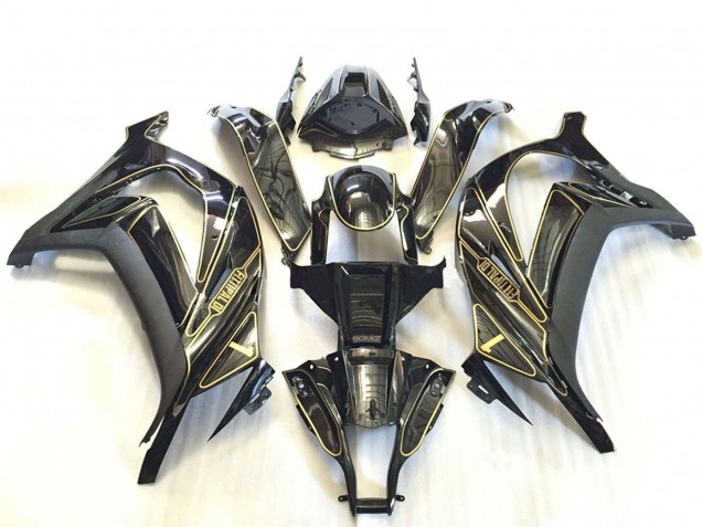 Großhandel Kawasaki ZX10R Motorrad Verkleidung 2011-2015 - Silber Glanzendes Schwarz Matt Schwarz Gold