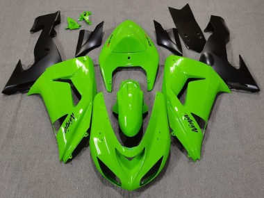 Großhandel Kawasaki ZX10R Motorrad Verkleidung 2006-2007 - Grun Matt Schwarz