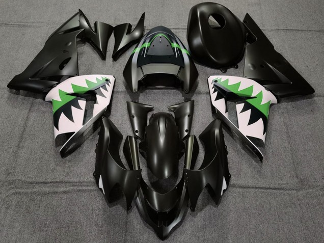 Großhandel Kawasaki ZX10R Motorrad Verkleidung 2004-2005 - Matt Schwarz und Grun