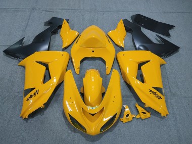 Großhandel Kawasaki ZX10R Motorrad Verkleidung 2006-2007 - Gelb Schwarz Ninja