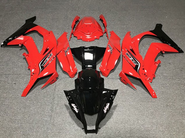 Großhandel Kawasaki ZX10R Motorrad Verkleidung 2011-2015 - Rot Glanzendes Schwarz