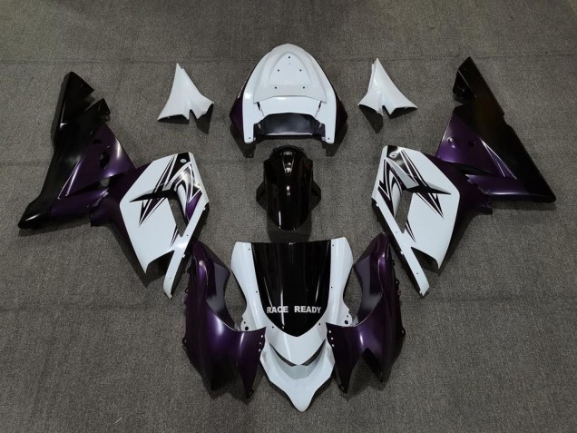 Großhandel Kawasaki ZX10R Motorrad Verkleidung 2004-2005 - Weiss Lila und Schwarz