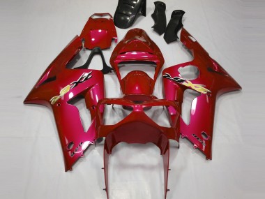 Großhandel Kawasaki ZX6R Motorrad Verkleidung 2003-2004 - Rot
