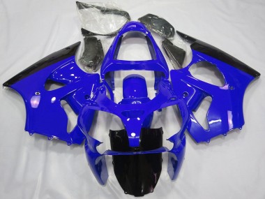 Großhandel Kawasaki ZX6R Motorrad Verkleidung 2000-2002 - Blau Glanzendes Schwarz
