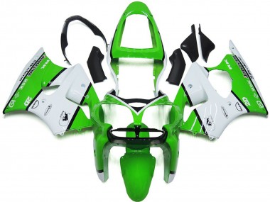 Großhandel Kawasaki ZX6R Motorrad Verkleidung 2000-2002 - Weiss Grun Schwarz Bridgestone Silkolene
