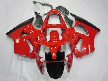 Großhandel Kawasaki ZX6R Motorrad Verkleidung 2000-2002 - Rot Glanzendes Schwarz