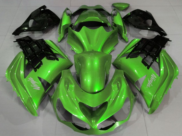Großhandel Kawasaki ZX14R ZZR1400 Motorrad Verkleidung 2012-2024 - Flussiges Grun Schwarz