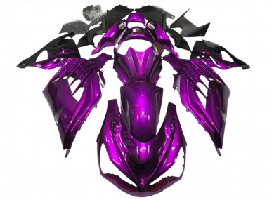 Großhandel Kawasaki ZX14R ZZR1400 Motorrad Verkleidung 2012-2024 - Lila Schwarz