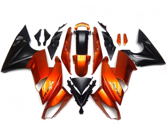 Großhandel Kawasaki Ninja 650R Motorrad Verkleidung 2009-2011 - Orange Schwarz