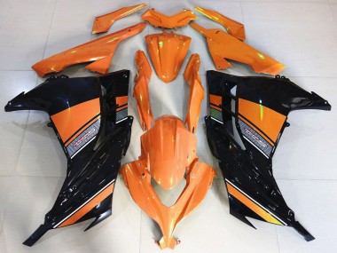 Großhandel Kawasaki Ninja 300 Motorrad Verkleidung 2013-2024 - Orange Schwarz