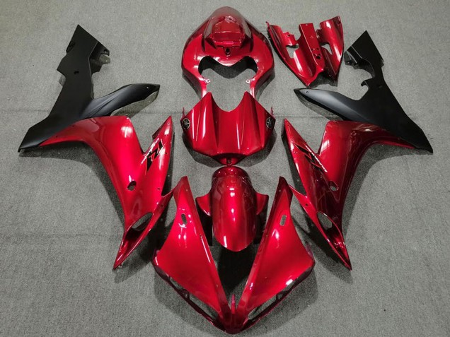 Großhandel Yamaha R1 Motorrad Verkleidung 2004-2006 - Bonbon Rot Matt Schwarz