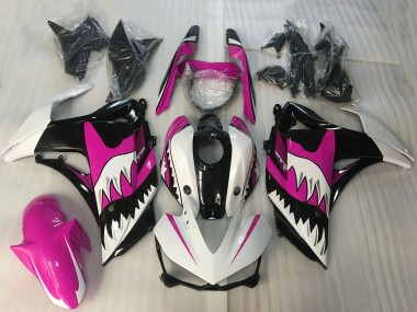 Großhandel Yamaha R3 Motorrad Verkleidung 2015-2018 - Weiss Rosa Glanzendes Schwarz Hai