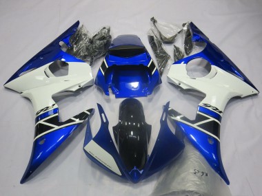 Großhandel Yamaha R6 Motorrad Verkleidung 2003-2004 - Blau Weiss Glanzendes Schwarz OEM Stil