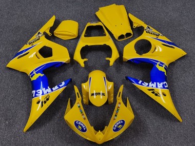 Großhandel Yamaha R6 Motorrad Verkleidung 2005 - Gelb Blau Weiss Kamel Motul