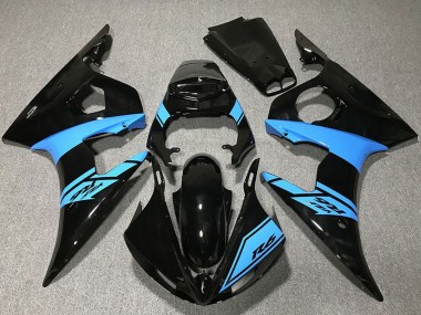 Großhandel Yamaha R6 Motorrad Verkleidung 2003-2004 - Glanzendes Schwarz Hellblau