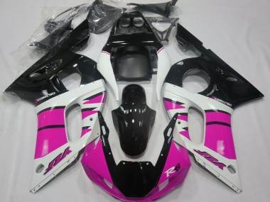 Großhandel Yamaha R6 Motorrad Verkleidung 1998-2002 - Weiss Rosa Glanzendes Schwarz