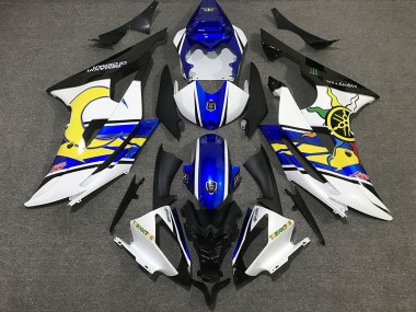 Großhandel Yamaha R6 Motorrad Verkleidung 2008-2016 - Weiss Blau Schwarz Gelb
