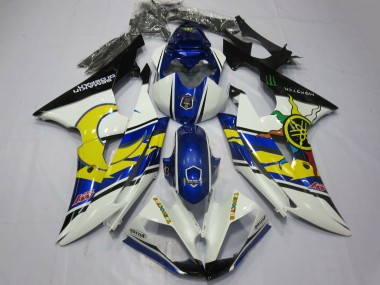 Großhandel Yamaha R6 Motorrad Verkleidung 2008-2016 - Weiss Blau Schwarz Gelb