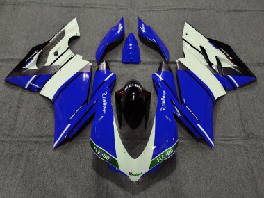 Großhandel Ducati 959 1299 Motorrad Verkleidung 2015-2020 - Blau Weiss Glanzendes Schwarz Unibat Flex-Box OEM Stil
