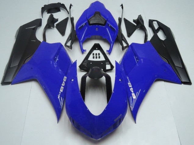 Großhandel Ducati 848 Motorrad Verkleidung 2007-2014 - Blau Matt Schwarz