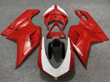 Großhandel Ducati 1198 Motorrad Verkleidung 2007-2014 - Rot Weiss Schwarz