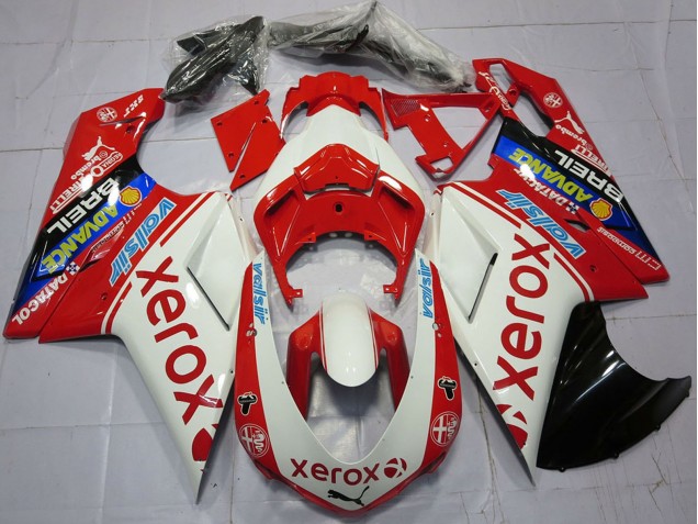 Großhandel Ducati 848 1098 1198 Motorrad Verkleidung 2007-2014 - Weiss Rot Blau Glanzendes Schwarz Valsir Xerox