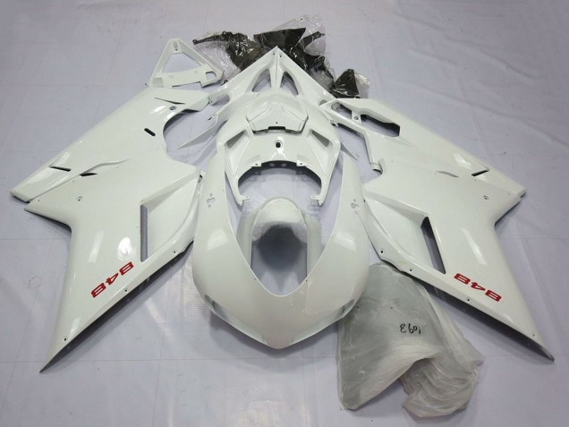 Großhandel Ducati 848 Motorrad Verkleidung 2007-2014 - Perl Weiss