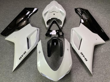 Großhandel Ducati 848 Motorrad Verkleidung 2007-2014 - Perl Weiss Glanzendes Schwarz