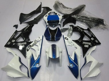 Großhandel BMW S1000RR Motorrad Verkleidung 2017-2018 - Weiss Blau Glanzendes Schwarz