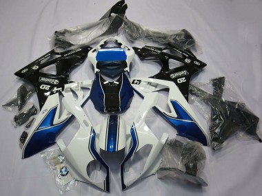 Großhandel BMW S1000RR Motorrad Verkleidung 2015-2016 - Weiss Blau Glanzendes Schwarz