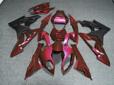 Großhandel BMW S1000RR Motorrad Verkleidung Kit 2009-2014 - Rot Matt Schwarz