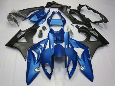 Großhandel BMW S1000RR Motorrad Verkleidung Kit 2009-2014 - Blau Matt Schwarz