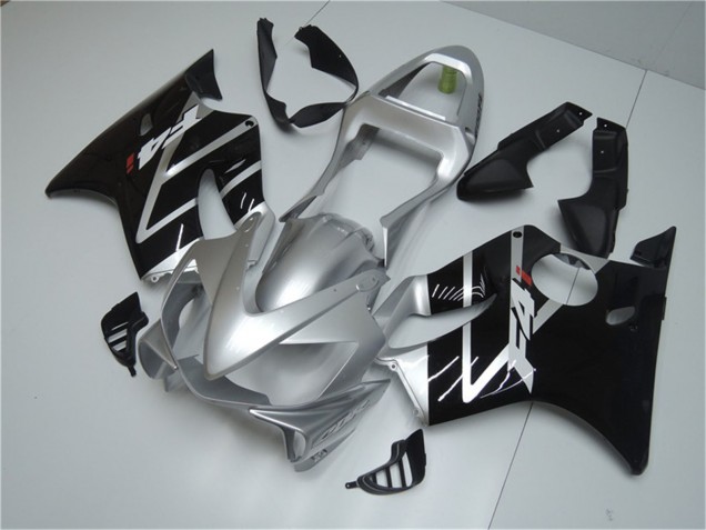 Großhandel Honda CBR600 F4i Motorrad Verkleidung 2001-2003 - Silber Glanzendes Schwarz