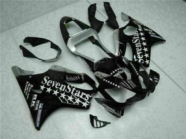 Großhandel Honda CBR600 F4i Motorrad Verkleidung 2001-2003 - Glanzendes Schwarz Silber SevenStars