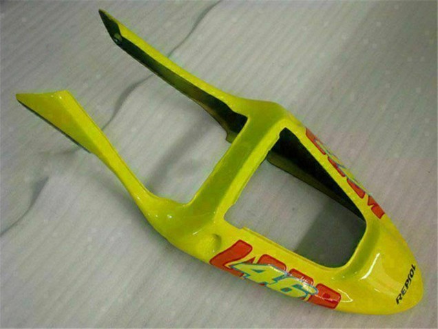 Großhandel Honda CBR600 F4i Motorrad Verkleidung 2001-2003 - Gelb Orange Glanzendes Schwarz Rossi 46
