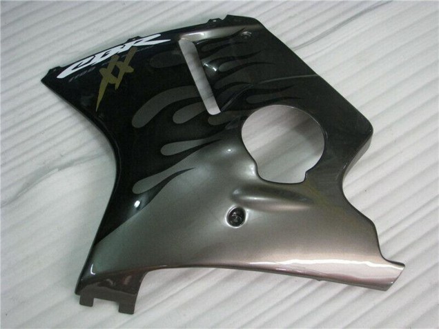 Großhandel Honda CBR1100XX Blackbird Motorrad Verkleidung 1996-2007 - Glanzendes Schwarz Silber Flamme