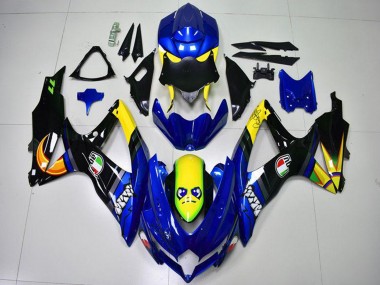Großhandel Suzuki GSXR 600/750 Motorrad Verkleidung 2008-2010 - Blau Gelb Hai