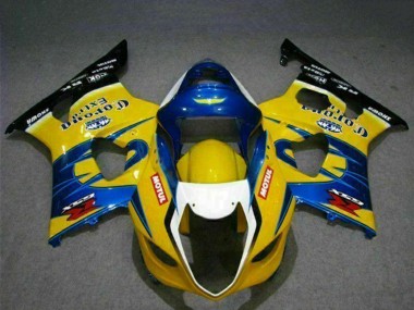 Großhandel Suzuki GSXR 1000 Motorrad Verkleidung 2003-2004 - Gelb Blau Weiss Rot Corona Motul