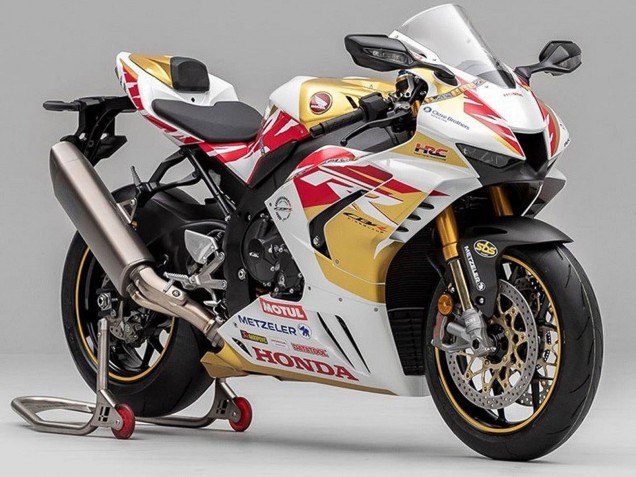 Großhandel Honda CBR1000RR-R Motorrad Verkleidung 2020-2023 - Weiss Rot Gold Motul
