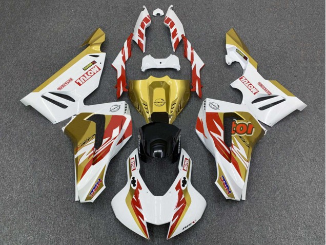 Großhandel Honda CBR1000RR-R Motorrad Verkleidung 2020-2023 - Weiss Rot Gold Motul