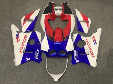 Großhandel Honda CBR400RR NC23 Motorrad Verkleidung 1987-1989 - Weiss Rot Blau