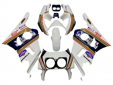 Großhandel Honda CBR400RR NC29 Motorrad Verkleidung 1990-1999 - Weiss Gold Rot Dunkel Blau Rothmans