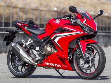 Großhandel Honda CBR400R Motorrad Verkleidung 2022 - Rot Weiss Glanzendes Schwarz Streifen