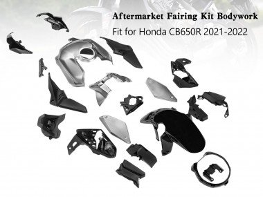 Großhandel Honda CB650R Motorrad Verkleidung 2019-2022 - Silber Schwarz