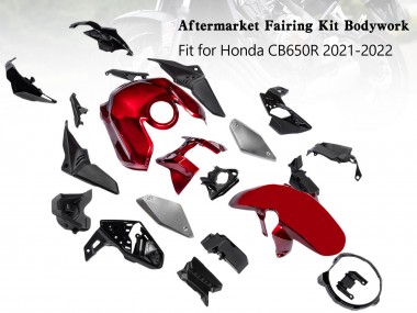 Großhandel Honda CB650R Motorrad Verkleidung 2019-2022 - Schwarz Rot
