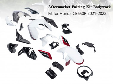 Großhandel Honda CB650R Motorrad Verkleidung 2019-2022 - Weiss Schwarz Rot